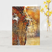 Paardengezicht Abstract 1 Art Kaart (Gele Bloem)