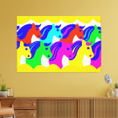 PAARDENGEZICHT CANVAS AFDRUK (Insitu (Woonkamer))