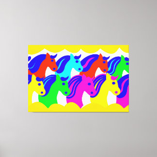 PAARDENGEZICHT CANVAS AFDRUK
