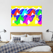 PAARDENGEZICHT CANVAS AFDRUK (Insitu (Slaapkamer))