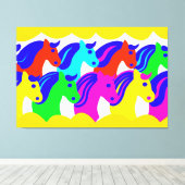 PAARDENGEZICHT CANVAS AFDRUK (Insitu (Houten vloer))
