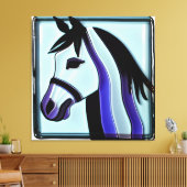 Paardengezicht, Canvaskunst Canvas Afdruk (Insitu (Woonkamer))