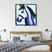Paardengezicht, Canvaskunst Canvas Afdruk (Insitu (Slaapkamer))