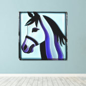 Paardengezicht, Canvaskunst Canvas Afdruk (Insitu (Houten vloer))