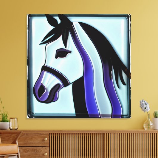 Paardengezicht, Canvaskunst Canvas Afdruk (Insitu (Woonkamer))