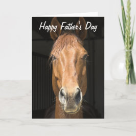Paardengezicht foto Happy Vaderdag Kaart
