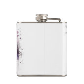 Paardengezicht met bloemenkrans heupfles (Achterkant)