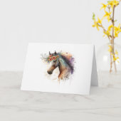 Paardengezicht met bloemenkrans kaart (Gele Bloem)