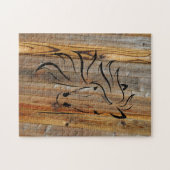 Paardengezicht op houten planken legpuzzel (Horizontaal)