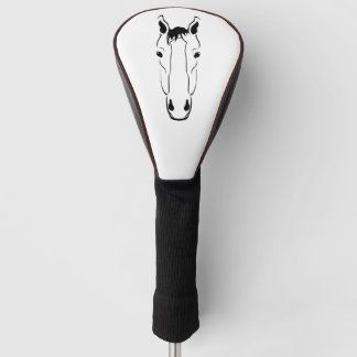 Paardengezicht silhouet golfheadcover