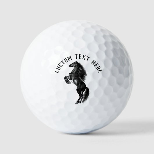 Paardengolfballen met aangepaste tekst gepersonali golfballen (Voorkant)
