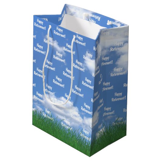 Paardengolfzak met gras medium cadeauzakje (Achterkant Gekanteld)