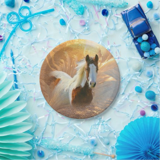 Paardengoud 7-inch Bord papier (Feest)