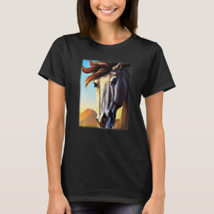 Paardengrafisch ontwerp dierlijk motief dat met ee t-shirt