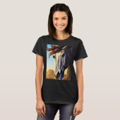 Paardengrafisch ontwerp dierlijk motief dat met ee t-shirt (Voorkant volledig)