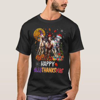 Paardenhalloween en vrolijk kerstfeest t-shirt
