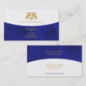 Paardenhandel in blauw goud visitekaartje (Voorkant / Achterkant)