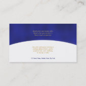 Paardenhandel in blauw goud visitekaartje (Achterkant)