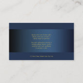 Paardenhandel in blauw goud visitekaartje (Achterkant)