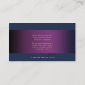 Paardenhandel in blauw paars goud visitekaartje (Achterkant)