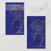 Paardenhandel in blauwe zilver goud visitekaartje (Voorkant / Achterkant)