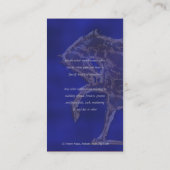 Paardenhandel in blauwe zilver goud visitekaartje (Achterkant)