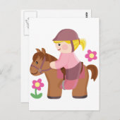 Paardenharing, bruin paard briefkaart (Voorkant / Achterkant)