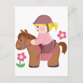 Paardenharing, bruin paard briefkaart (Voorkant)