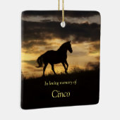 Paardenherdenking bij liefhebbend geheugen keramisch ornament (Rechts)
