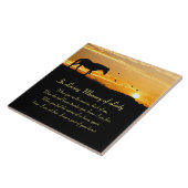 Paardenherdenking met naam en Spiritueel gedicht Tegeltje (Zijkant)