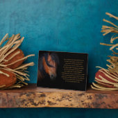 Paardenherdenking met Spiritueel gedicht Fotoplaat (Zijkant)