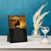 Paardenherdenking Spiritueel gedicht met naam Fotoplaat (Zijkant)