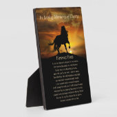 Paardenherdenking Spiritueel gedicht met naam Fotoplaat (Zijkant)