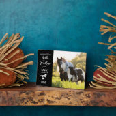 Paardenherdenking Sympathie Pet Loss Memorial Fotoplaat (Zijkant)