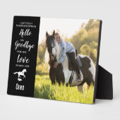 Paardenherdenking Sympathie Pet Loss Memorial Fotoplaat (Zijkant)