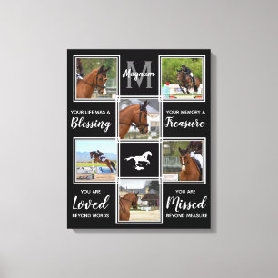 Paardenherdenking Zwart 6 Fotocollage Canvas Afdruk