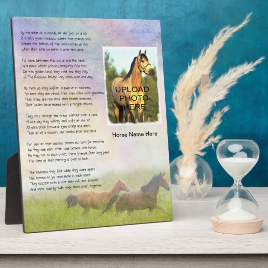 Paardenherdenkingsbrug voor paarden fotoplaat (Zijkant)