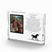 Paardenherdenkingsfotoblok met Spiritueel gedicht Fotoblokken (Rechts)