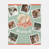 Paardenherdenkingshart klaprozen waterverf foto fleece deken (Voorkant)