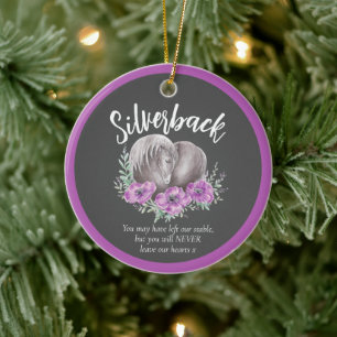 Paardenherdenkingshart klaprozen waterverf foto gr keramisch ornament