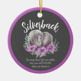 Paardenherdenkingshart klaprozen waterverf foto gr keramisch ornament