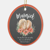 Paardenherdenkingshart klaprozen waterverf foto gr keramisch ornament (Links)