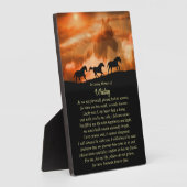 Paardenherdenkingsnaam Spiritueel gedicht Fotoplaat (Zijkant)