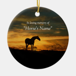 Paardenherdenkingsonderscheiding Spiritueel Keramisch Ornament