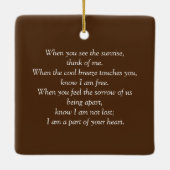 Paardenherdenkingsonderscheiding Spirituele onders Keramisch Ornament (Achterkant)