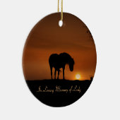 Paardenherdenkingsornament - Aangepaste naam Keramisch Ornament (Rechts)