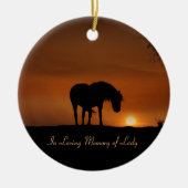 Paardenherdenkingsornament - Aangepaste naam Keramisch Ornament (Voorkant)