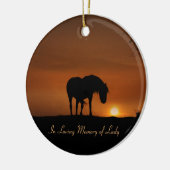 Paardenherdenkingsornament - Aangepaste naam Keramisch Ornament (Links)