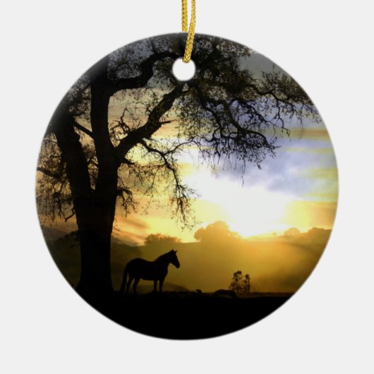 PaardenherdenkingsOrnament Keramisch Ornament (Voorkant)