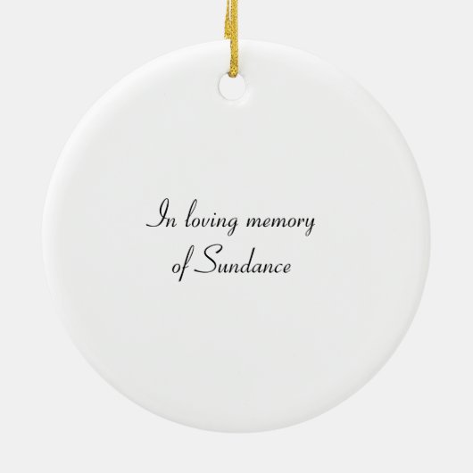 PaardenherdenkingsOrnament Keramisch Ornament (Achterkant)